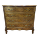 Commode en noyer de style Louis XV / rocaille