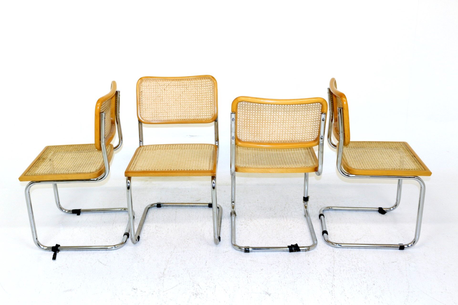 Set of 4 chairs "S32" Marcel Breuer, Italy, 2001