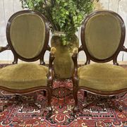 Paire de fauteuils Napoléon III XIXème en acajou