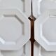 6 vintage octagonal pearl-edged porcelain dessert plates