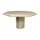 Thick travertine dining table, Italian design from the 70s, vintage