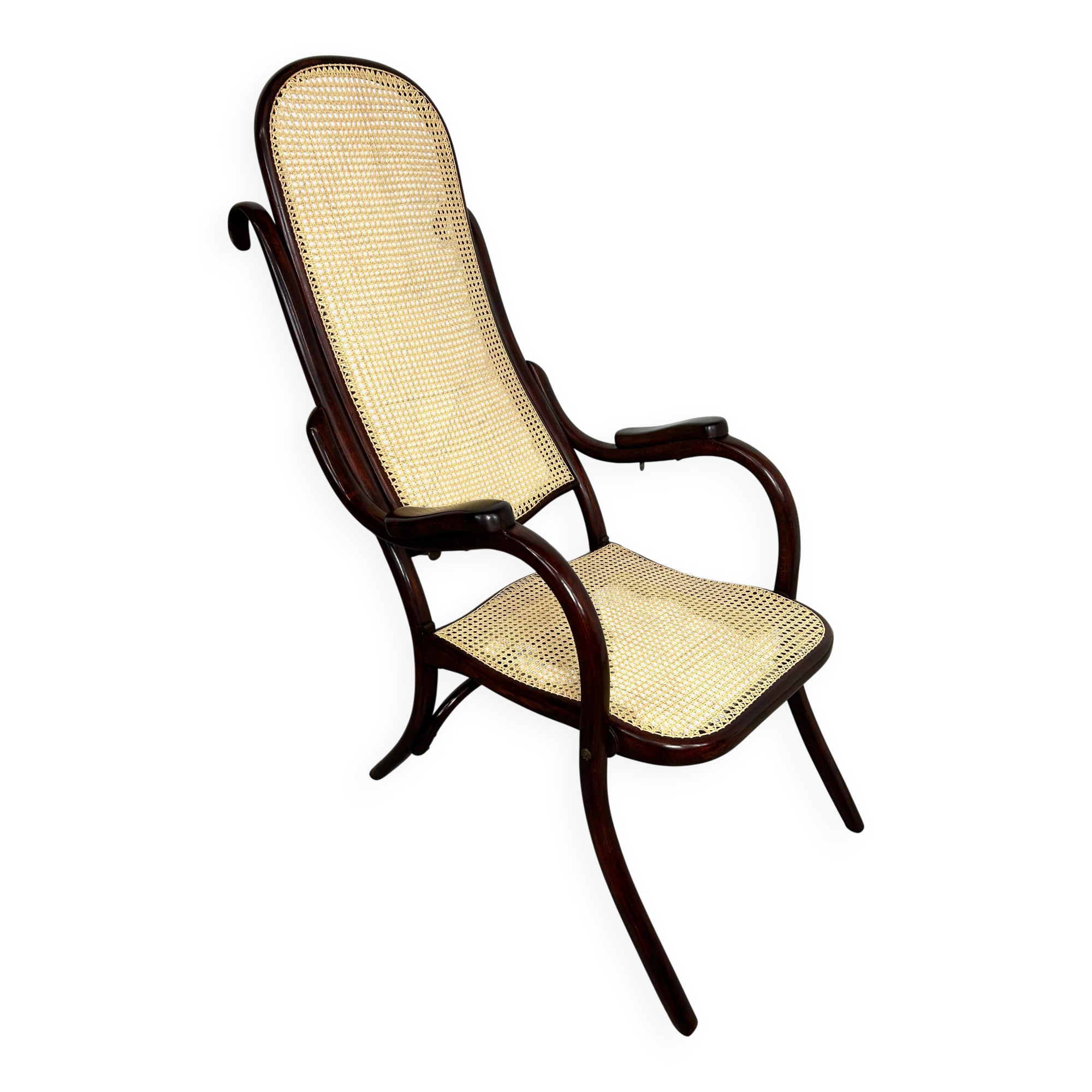 Chaise longue pliante très rare n°1 par Thonet