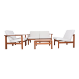 Ensemble de 4 fauteuils et 2 tables basses « Moduline » conçu par Ole Gjerlov Knudsen