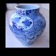 Japanese Edo ble and white vase