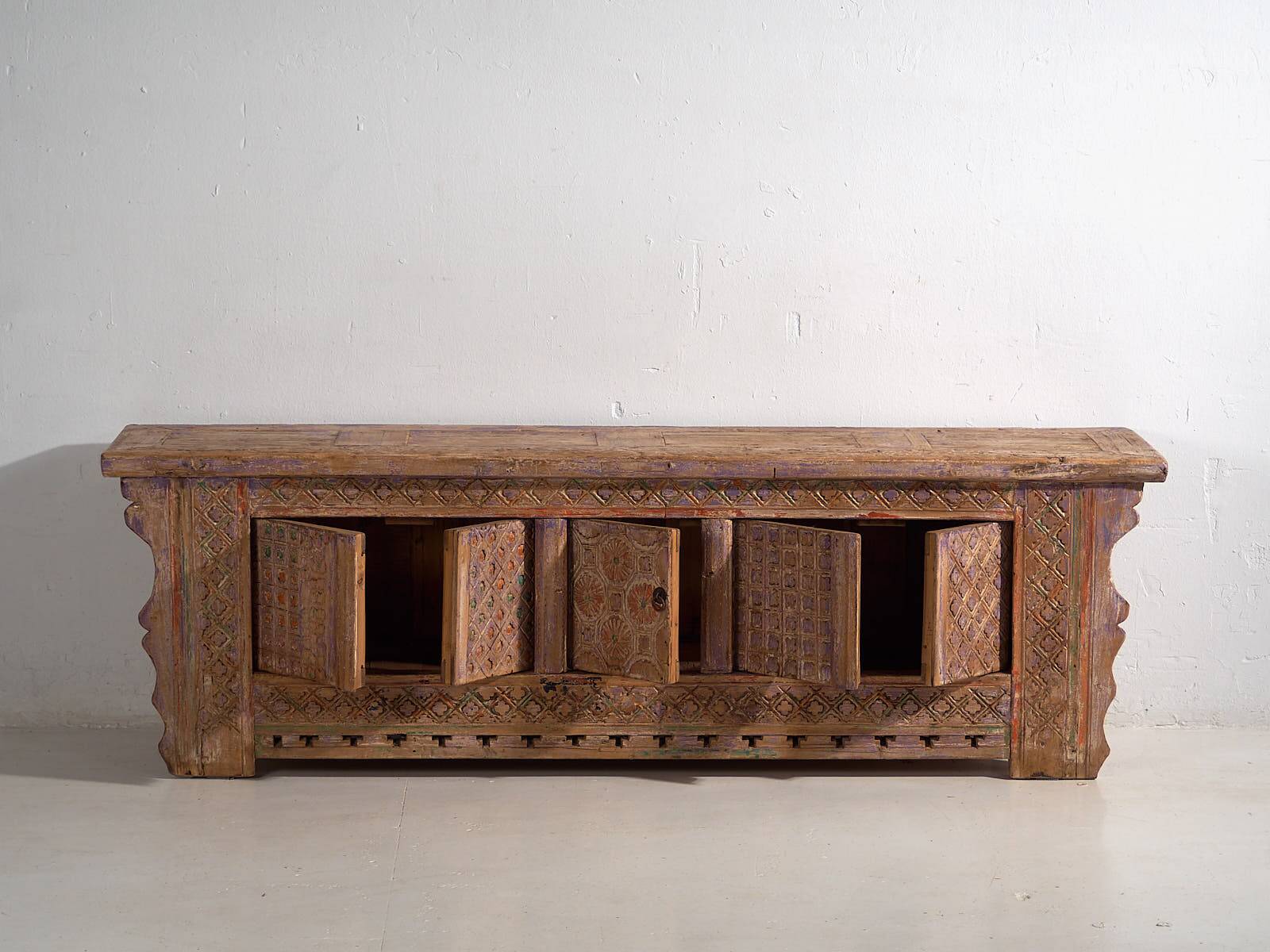 Antique carved sideboard in purple tones (c.1850) #65