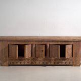 Antique carved sideboard in purple tones (c.1850) #65