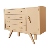 Vintage compass feet chest of drawers