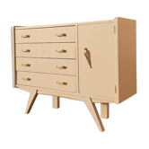 Commode vintage pieds compas