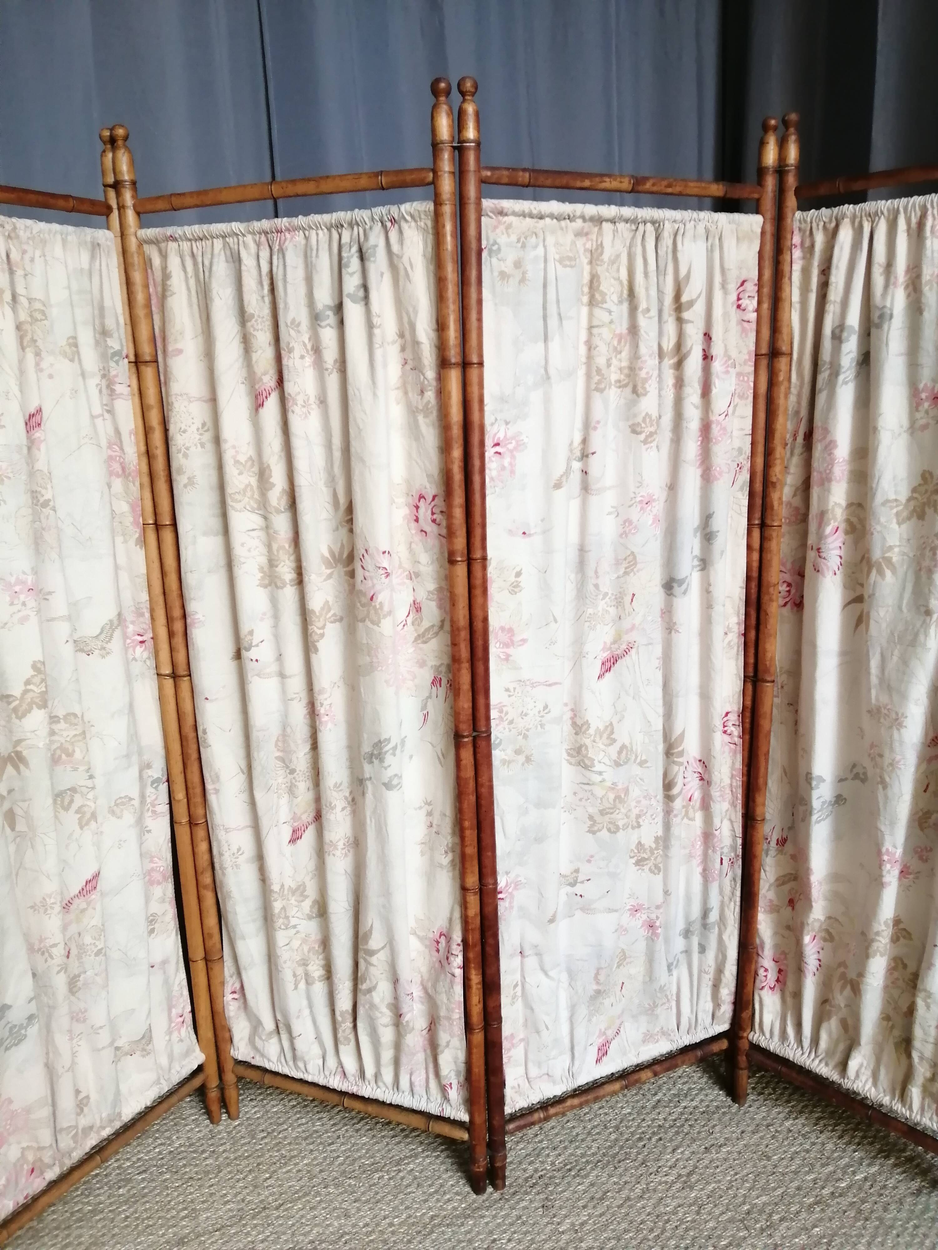 Vintage rattan screen