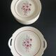 Service of 13 plates and a Badonviller dish