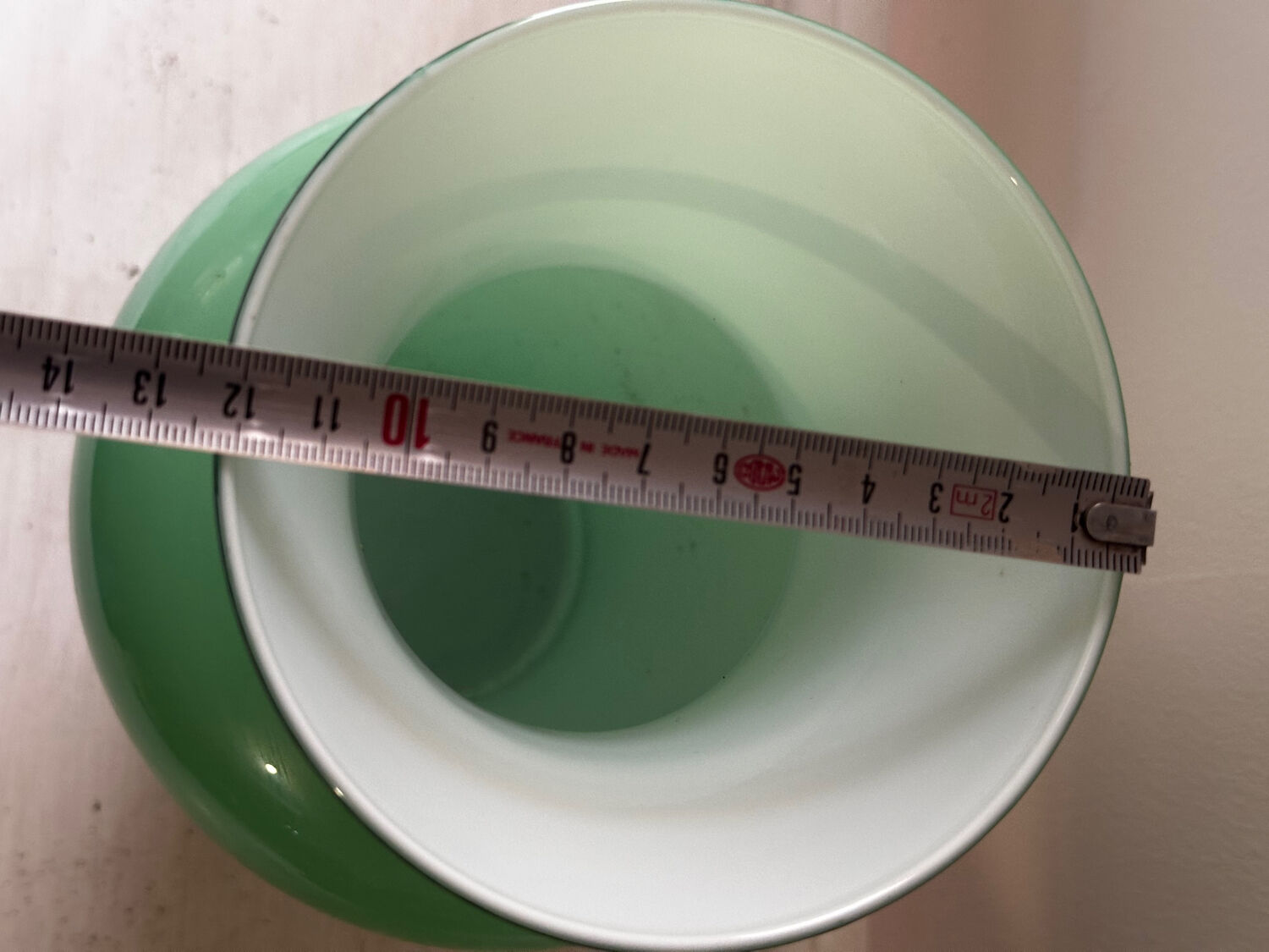 Vintage green opaline vase