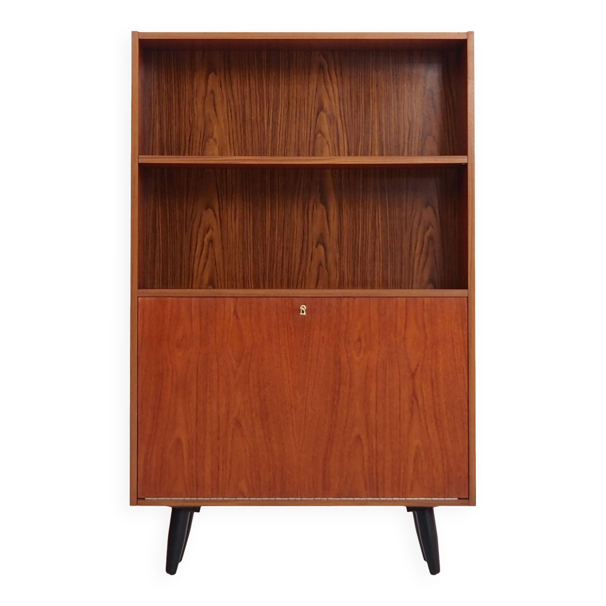 Bookcase with bar Scandinavian design 1980s
