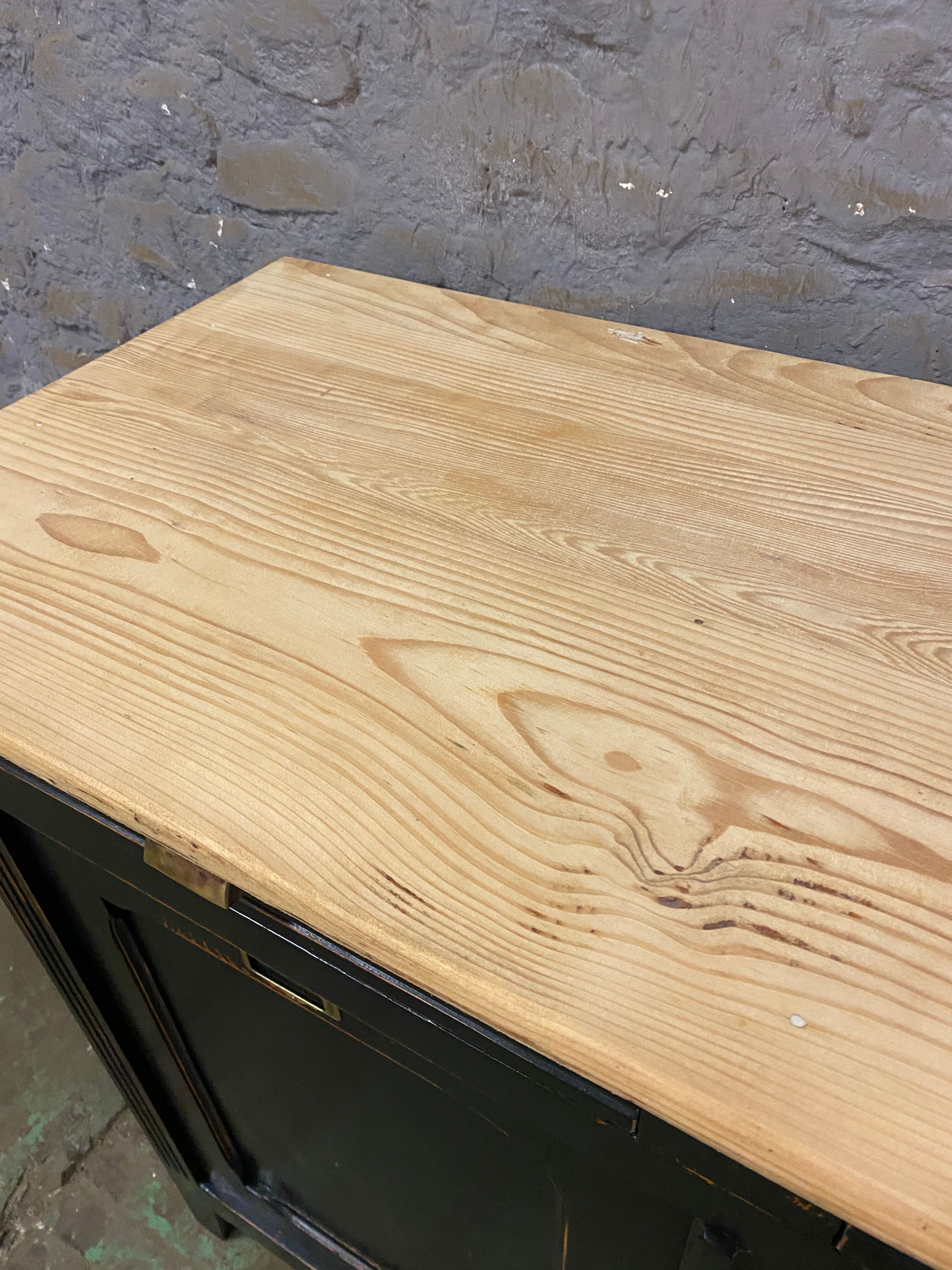 Former parisian black patina side board