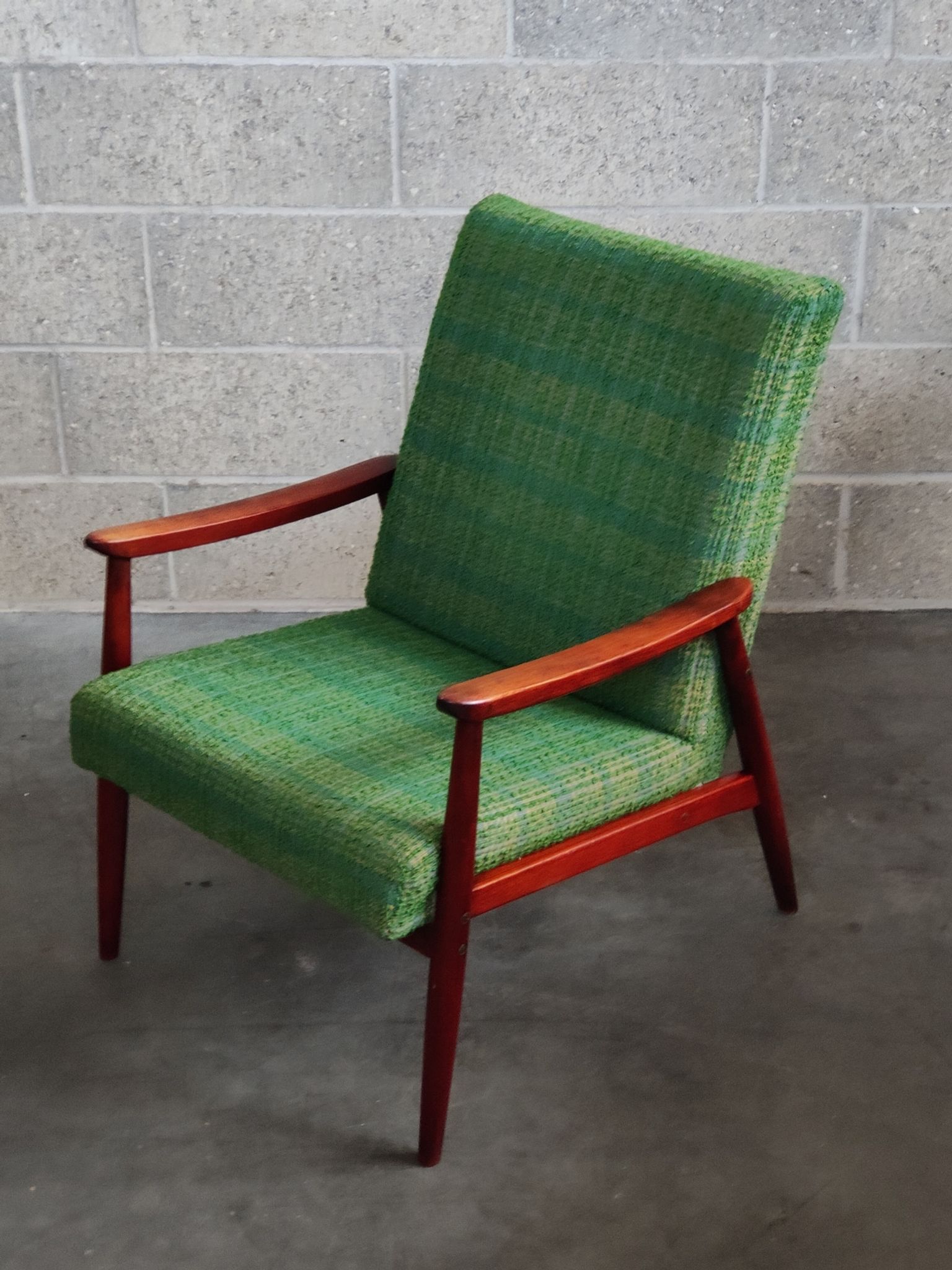 Pair of green armchairs by Jiri Jiroutek for Interier Praha 1960