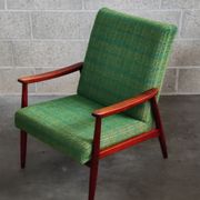 Pair of green armchairs by Jiri Jiroutek for Interier Praha 1960