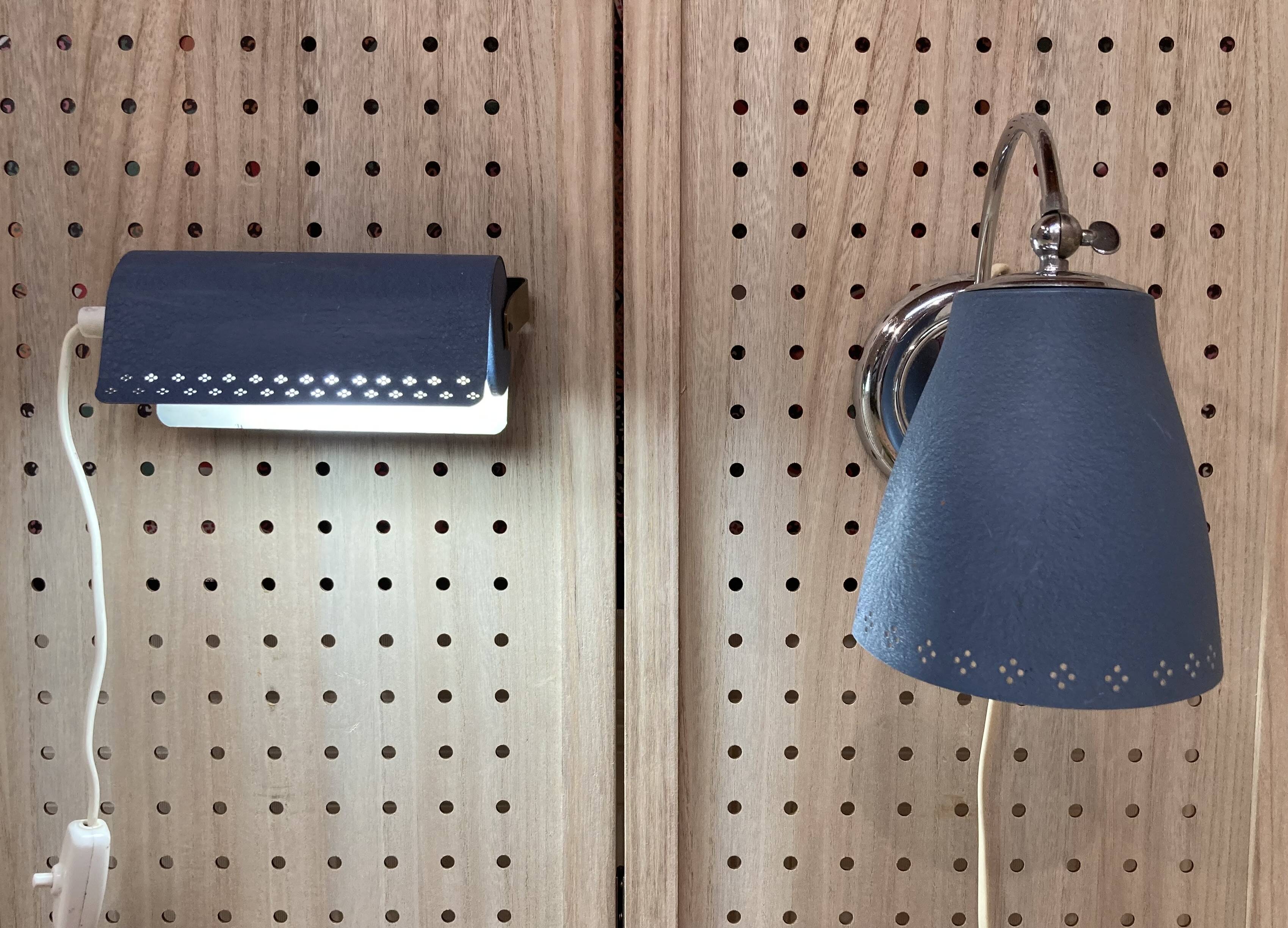 Pair of modular scandinavian design wall lights 1950.