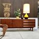 Mid-Century Modern Teak sideboard with brass handles, Germany 1960s