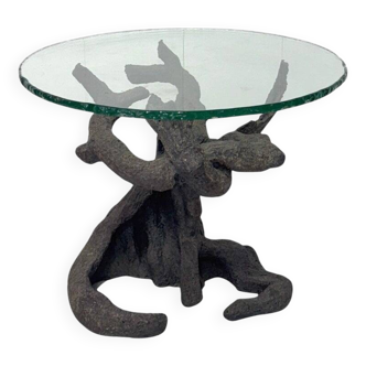Bronze table in the shape of a tree, Italian production, 1970s