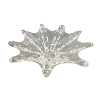 Ancienne coupe à fruits verre vintage années 1950 verrerie d'art Vannes