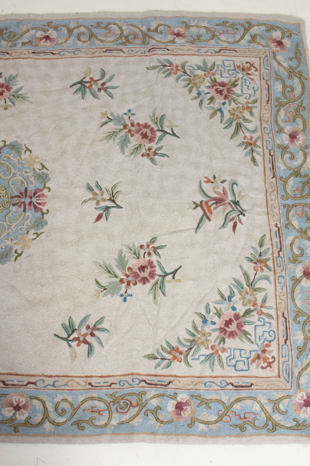 Tapis kashmiri noué et cousu à la main 182x119cm