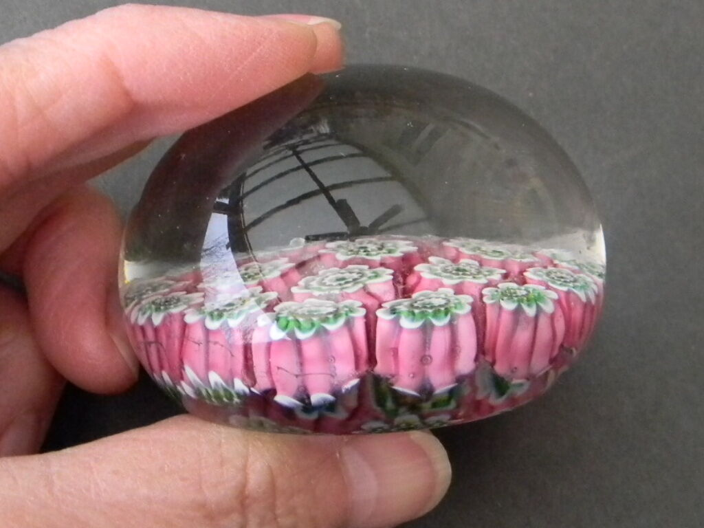 Small paperweight sandball glass.