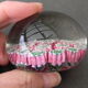 Small paperweight sandball glass.