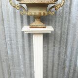 Early 19th Century cast iron Planter with scrolled foliate Handles