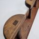 Wall coat rack in solid wood "half-moon" handmade, 75 cm