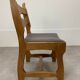 6 vintage solid wood brutalist chairs