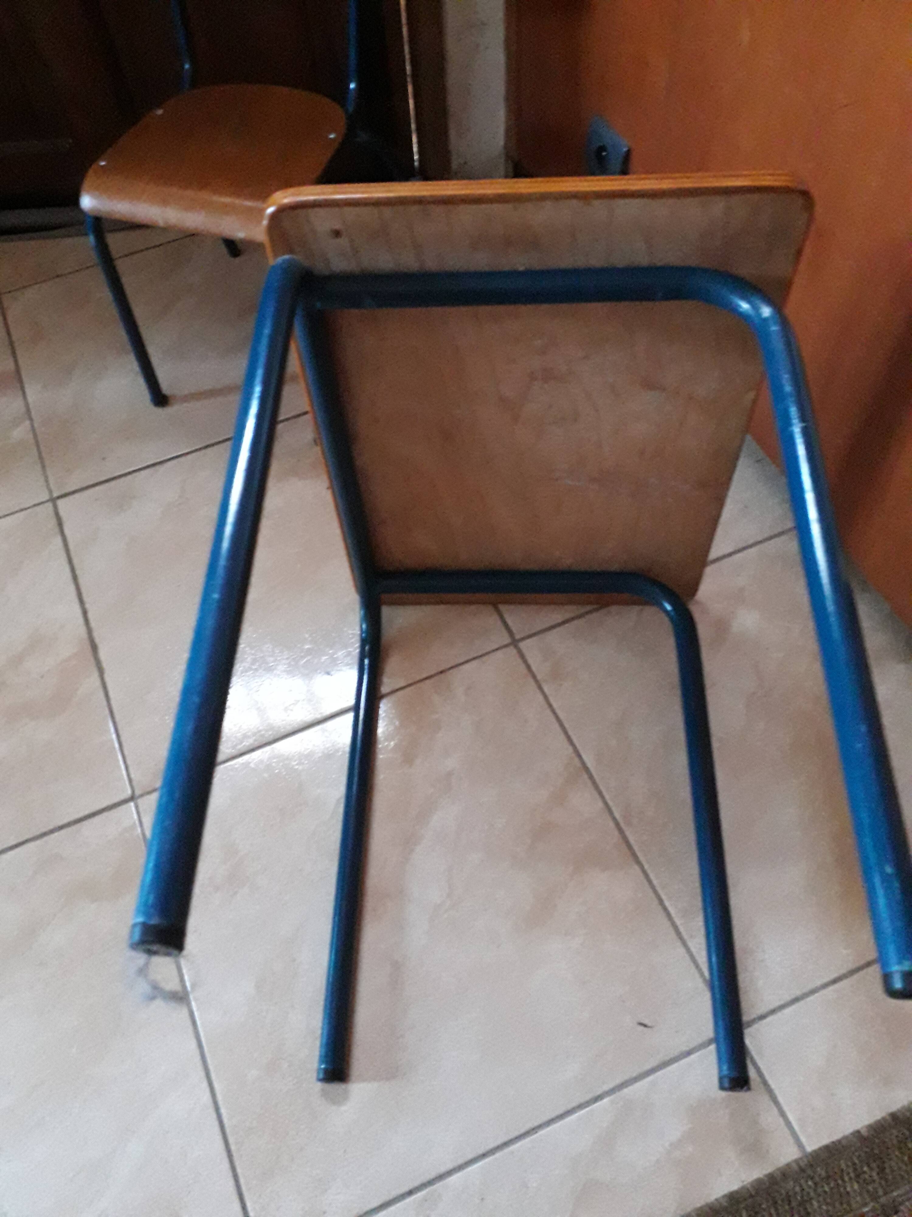Desk desk desk table child school metal wood and vintage chair