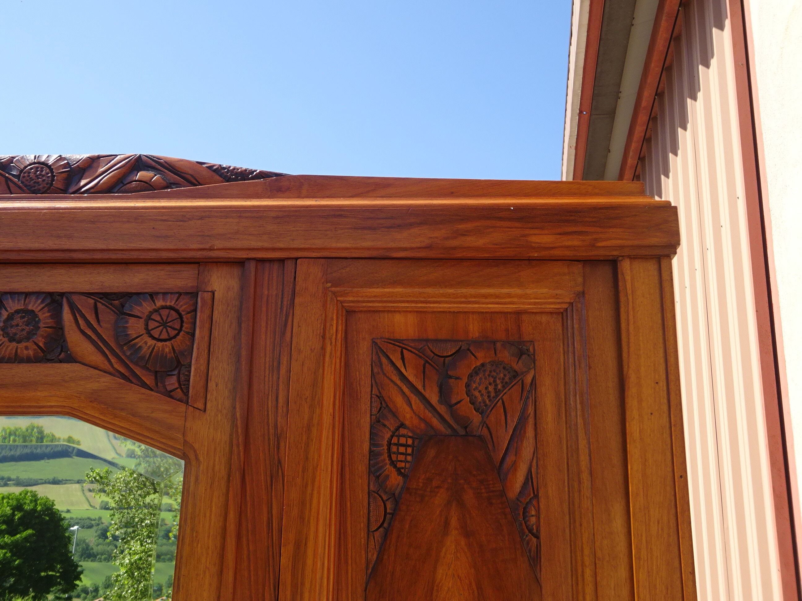 3-door walnut cabinet and walnut bramble