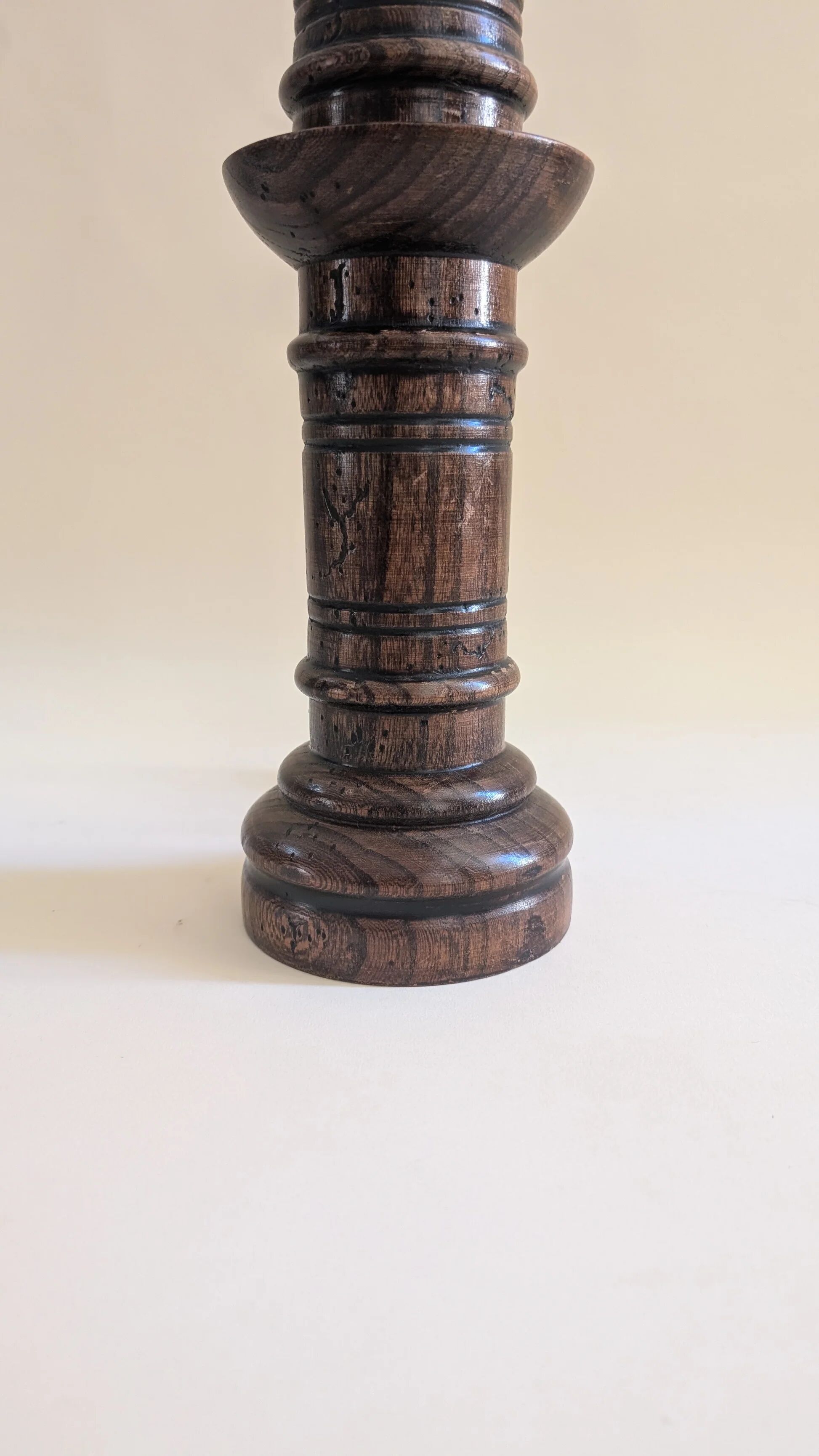 Wooden lamp base - height 30 cm