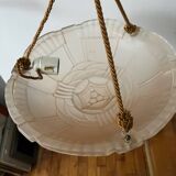 Art Deco glass hanging basin