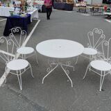 Antique garden furniture in vintage iron