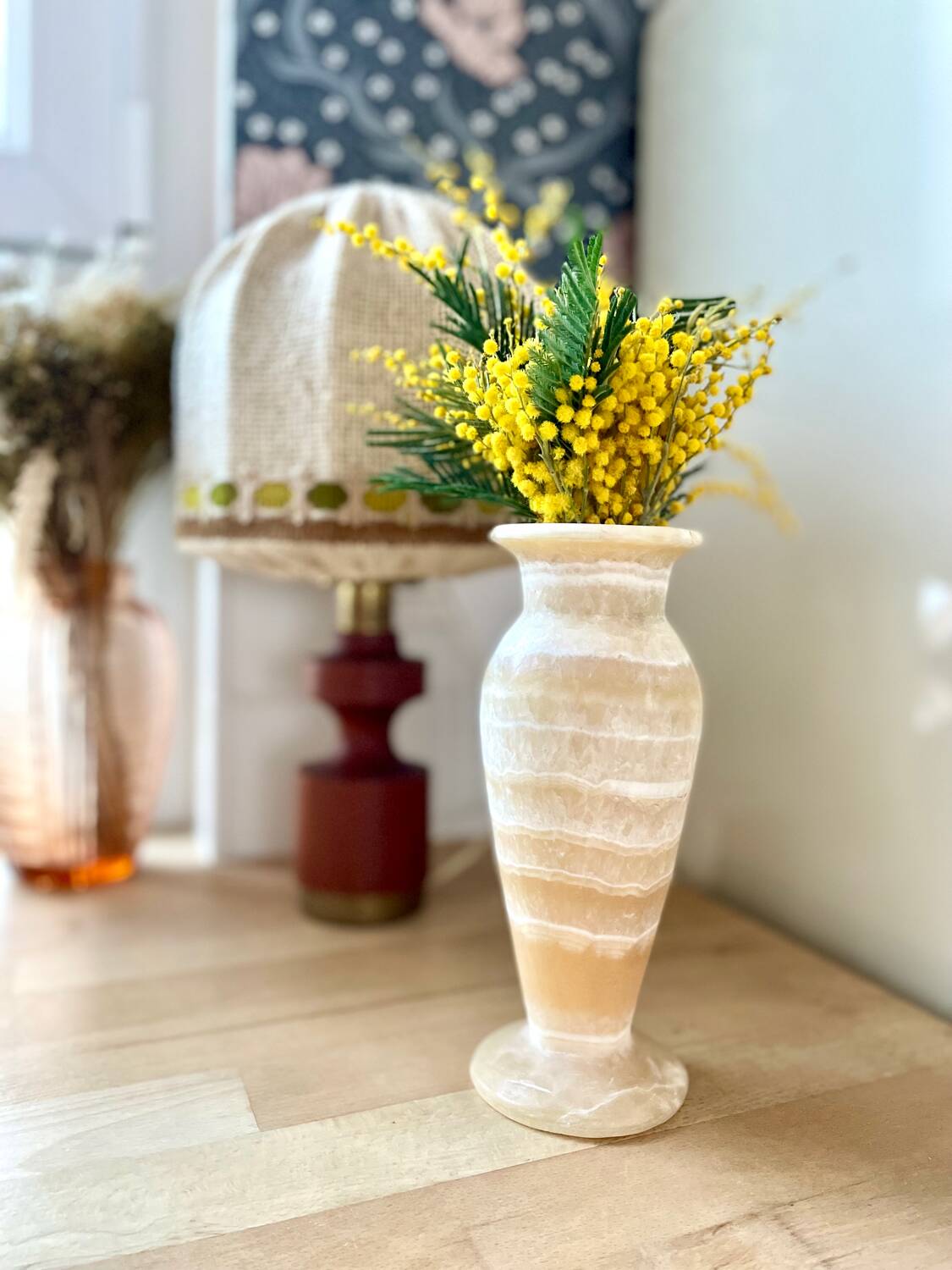 Vintage alabaster vase