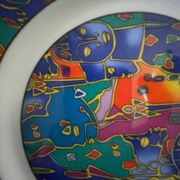 6 SO FRENCH designer plates, Galion decor