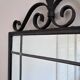 Art Deco black wrought iron wall mirror, Belgium, 1930s