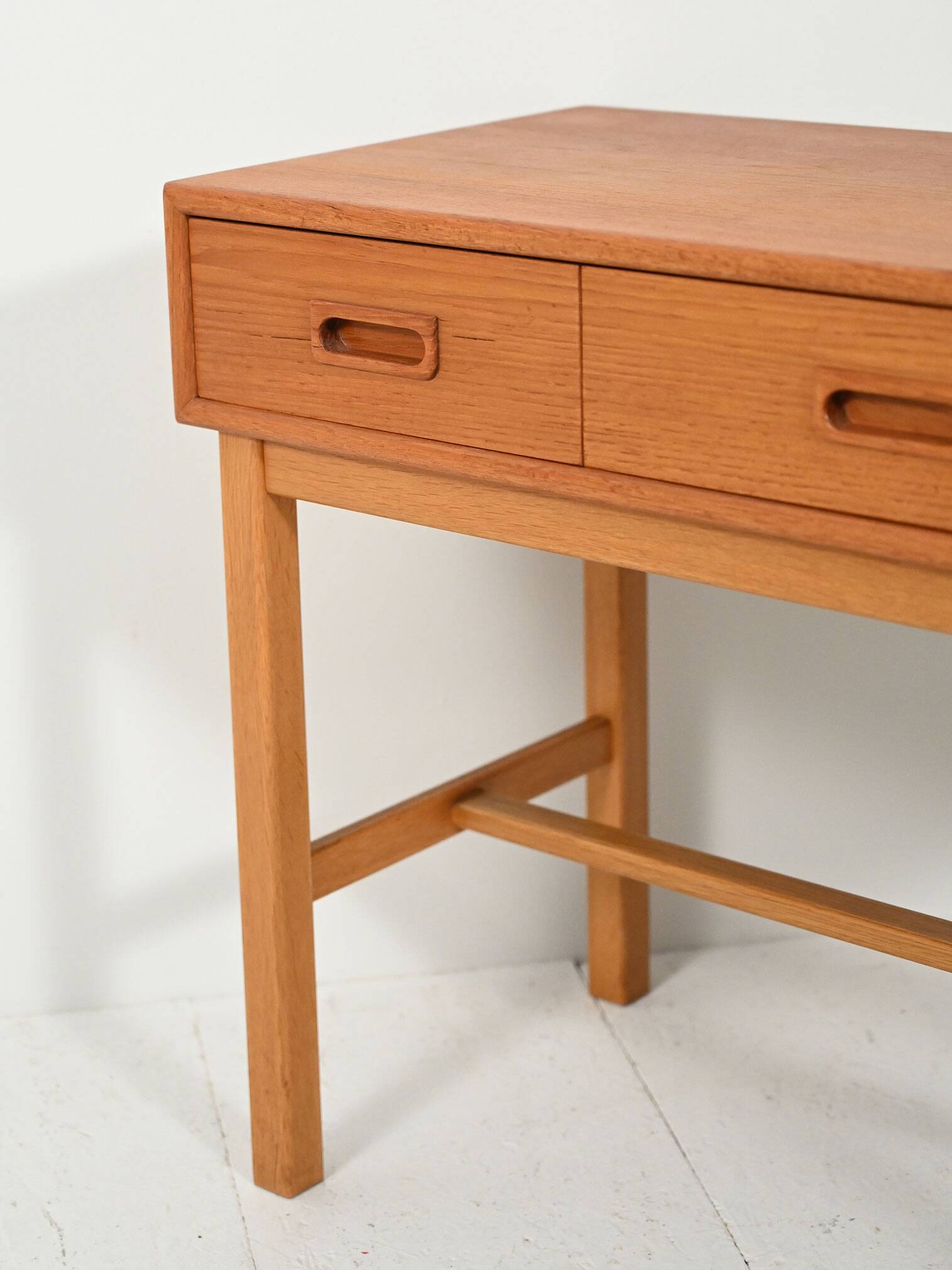 Swedish entryway cabinet in teak and oak