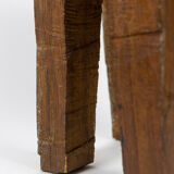 Set of four brutalist style stools, 1970s