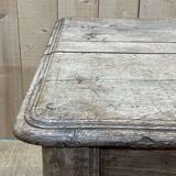 Banc coffre du  18ème en chêne brut - L=1m32, P=65cm, H=62cm.