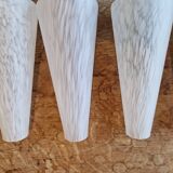 Set of 5 Opaline Tulips Clichy Speckled Glass