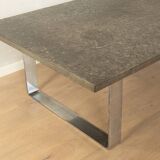 1970s brutalist coffee table by Peter Draenert