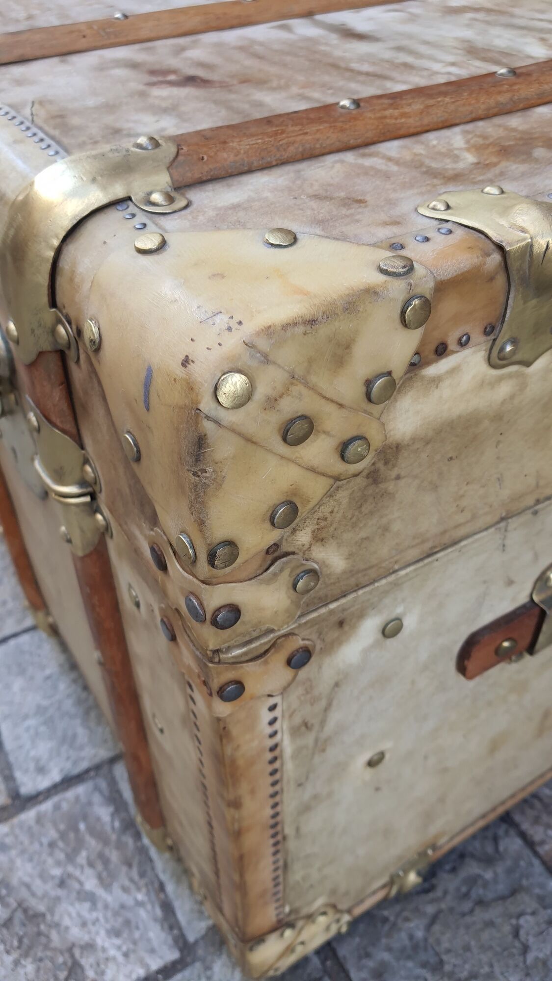 Malle auto travel trunk made of pigskin