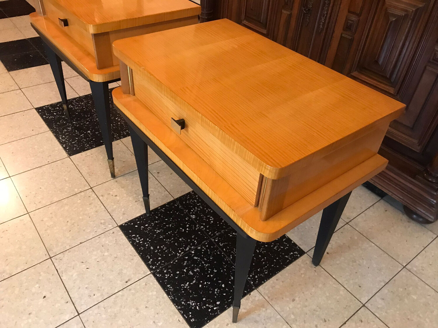 Vintage formica bedside tables