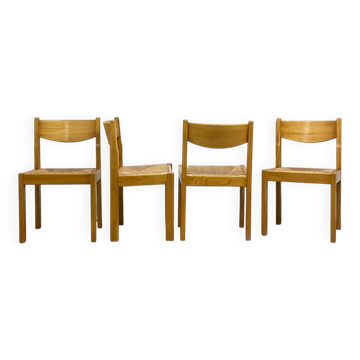 4 chairs assigned to Maison Regain, circa 1970
