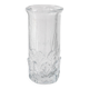 Small Vase / Vintage Clear Leaf Pattern Textured Glass Flower Vase Fidenza