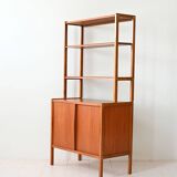 Scandinavian bookcase with storage compartment