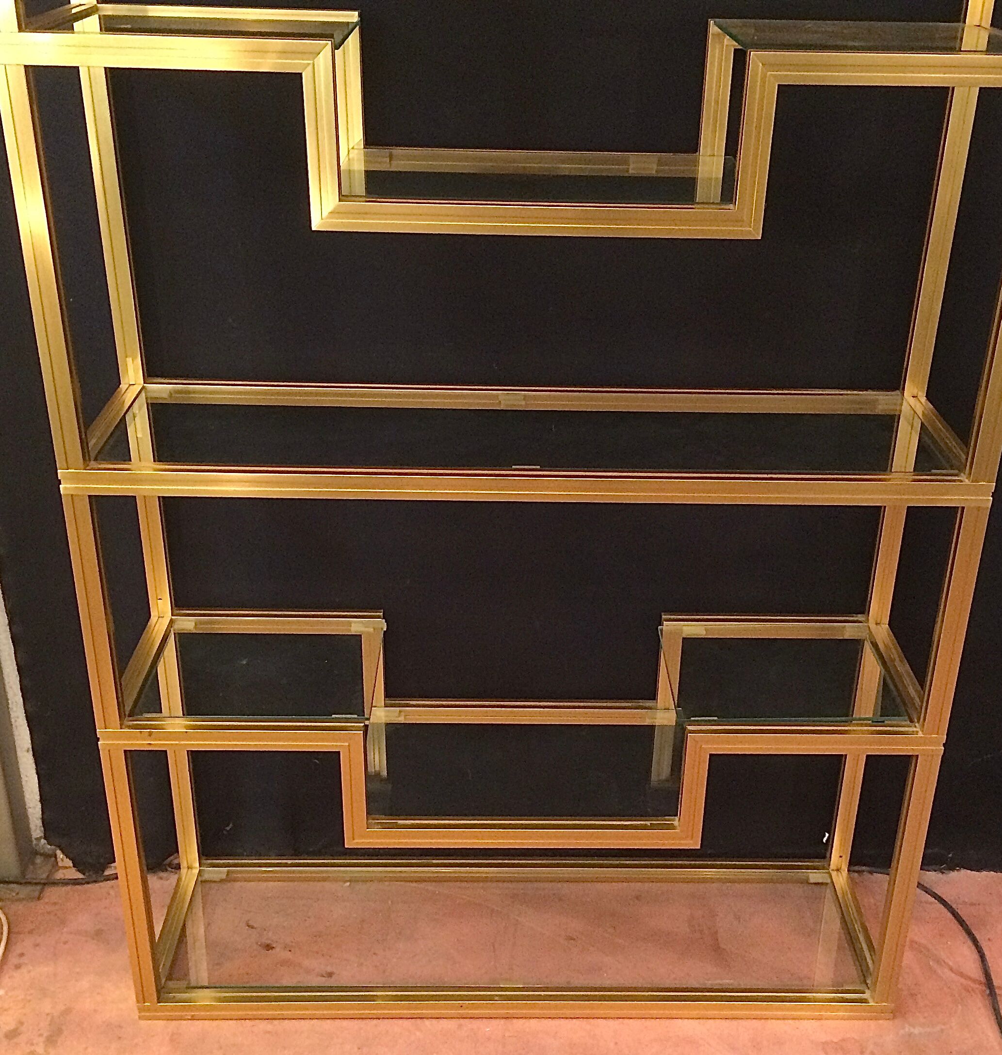 Golden brass floor Pierre Vandel, Paris circa 70