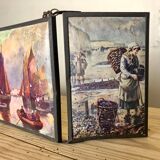 Barber mirror triptych 1900 43x15cm