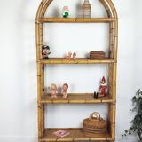 Rattan bookcase shelf